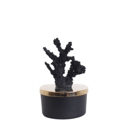 Bomboniera comunione Chiaraela candela corallo nero bassa