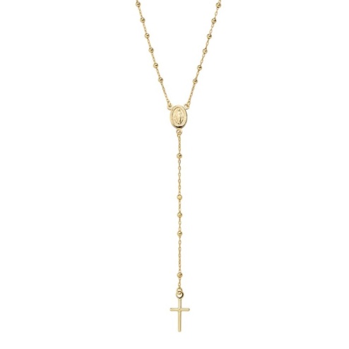 Bomboniera comunione collana rosario Madonnina e croce argento 925