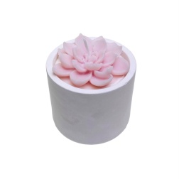 Bomboniera comunione contenitore candela fiore di loto