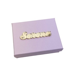Bomboniera compleanno scatola personalizzata rosa nome oro