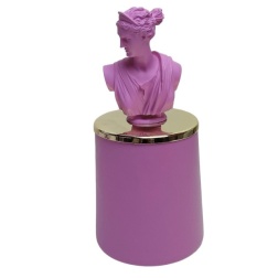 Bomboniera comunione Chiaraela candela Artemide rosa