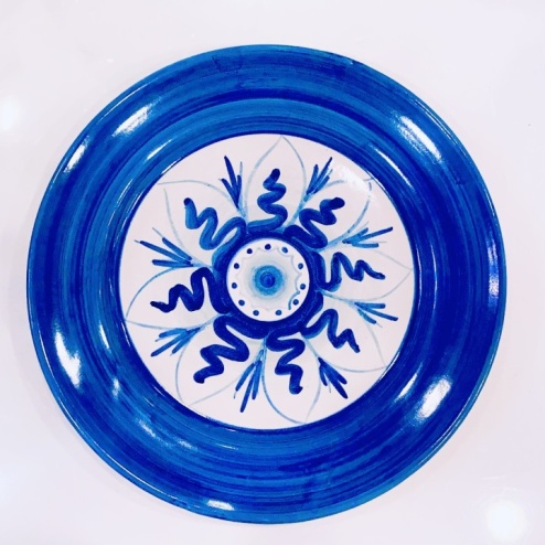 Bomboniera per matrimonio piatto ceramica di Vietri fiore